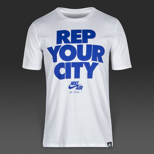Nike Sportswear Rep Your City Tee White / Game Royal for Men